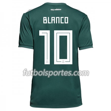 Camisetas México Blanco 10 Primera Equipacion Mundial 2018